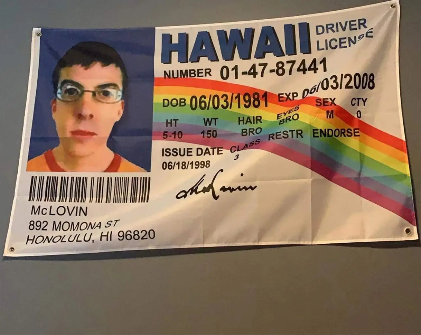 McLovin Fake ID Flag