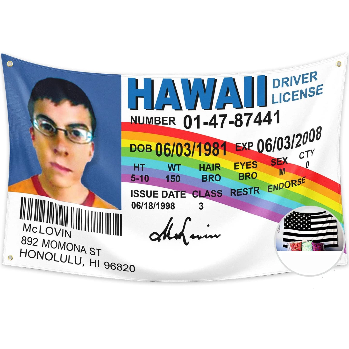 McLovin Fake ID Flag