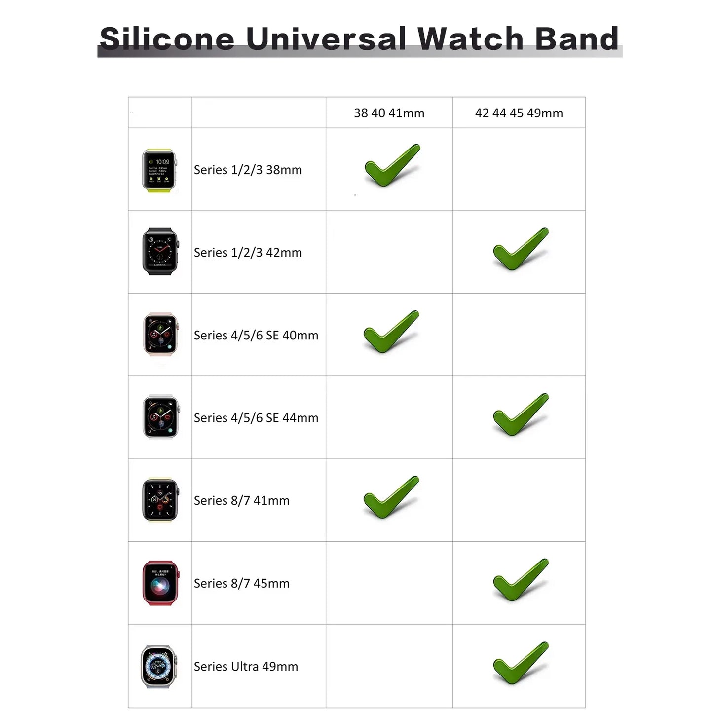 New Silicon Sports Band - For Apple Watch