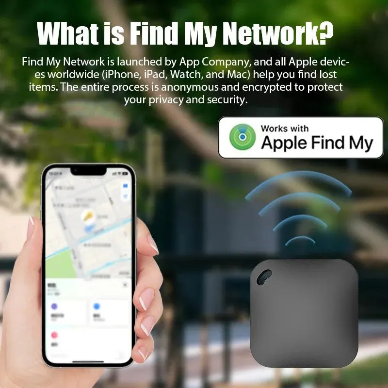 GPS Square Tracker - Apple Find My Compatible