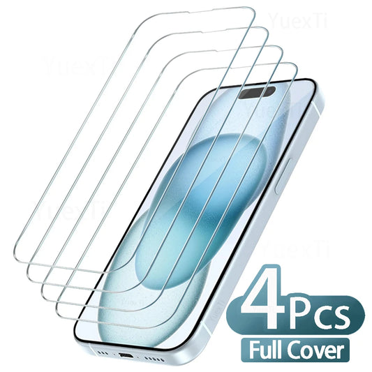 4 PCS - iPhone Protective Glass Screen Protectors