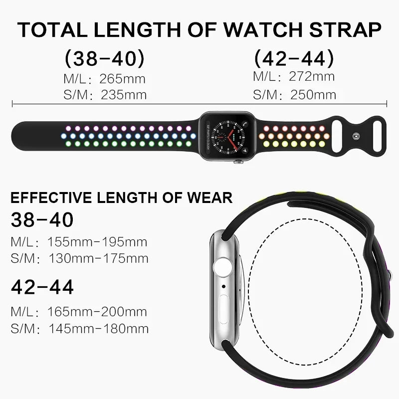 Silicon Sport Strap Bands - For Apple Watch